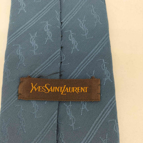 イヴサンローラン Yves Saint Laurent シルク100 ロゴ ジャガード ネクタイ メンズ