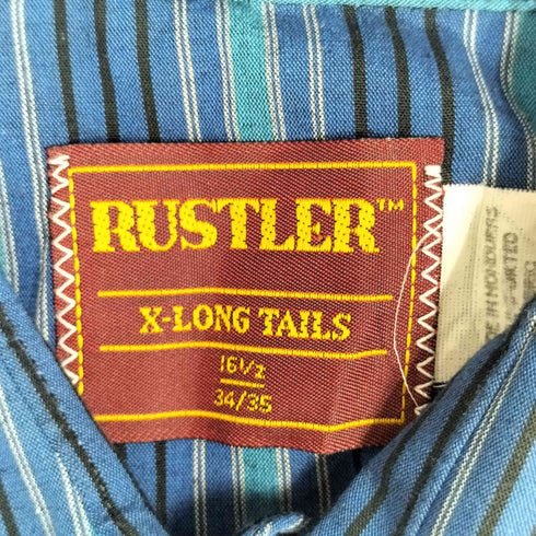 ラスラー RUSTLER マルチストライプ柄 L/S ウエスタンシャツ メンズ import:XL