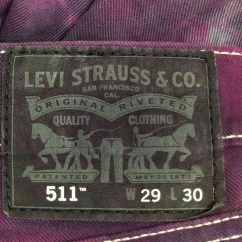 リーバイス Levis ボタン裏3411 511タイダイ染めジップフライデニムパンツ メンズ W29L30