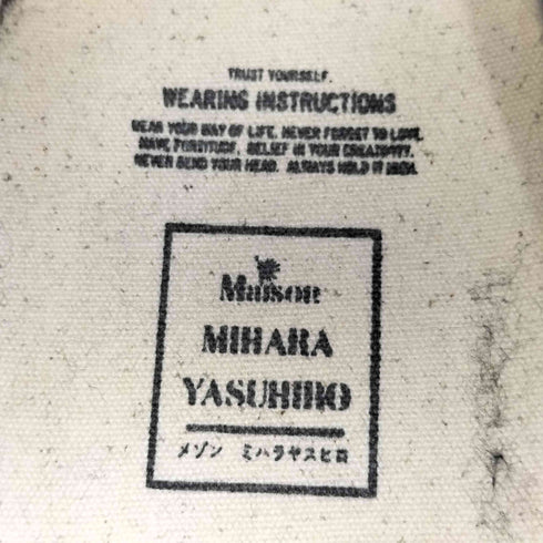 メゾンミハラヤスヒロ Maison MIHARA YASUHIRO BAKER OG Sole Studded Canvas Low-top Sneaker ベイカーオリジナルソール ローカット スニーカー メンズ EU 44