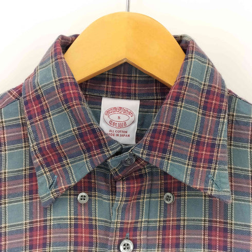 ブルックスブラザーズ BROOKS BROTHERS 日本製 ボタンダウンコットンチェックシャツ メンズ JPN:S