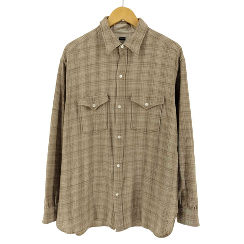 ナナミカ nanamica Regular Collar Wool Plaid Shirt レギュラー カラー ウール プラッド シャツ メンズ L