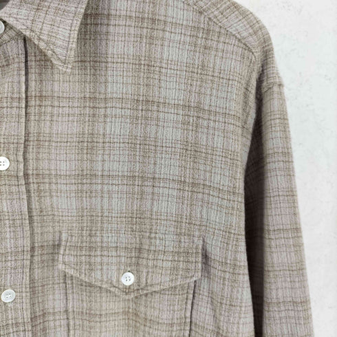 ナナミカ nanamica Regular Collar Wool Plaid Shirt レギュラー カラー ウール プラッド シャツ メンズ L