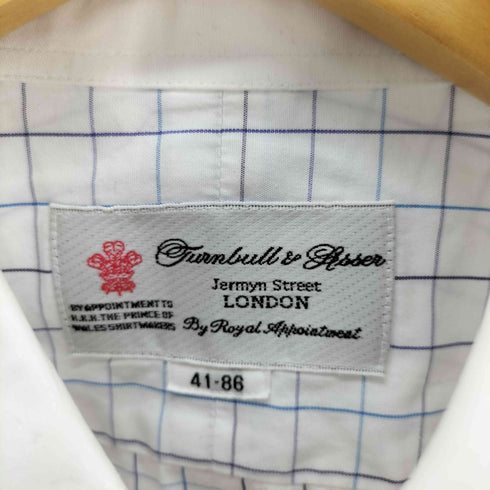 ターンブルアンドアッサー Turnbull & Asser 日本製 コットン チェック ドレスシャツ メンズ 41-88