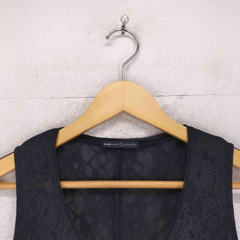 MB LUCAS cachette MB ルーカスカシェット レーヨン混 レース ティアード ノースリーブ シャツ レディース 02