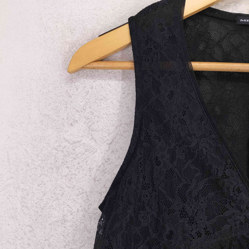 MB LUCAS cachette MB ルーカスカシェット レーヨン混 レース ティアード ノースリーブ シャツ レディース 02