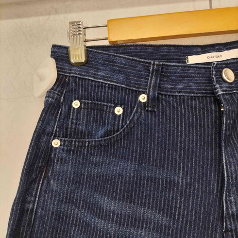 オオトロ OHOTORO ストライプ ワイドパンツ レディース medium long