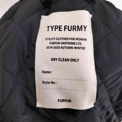 ファーファー furfur キルティング ロングスカート レディース