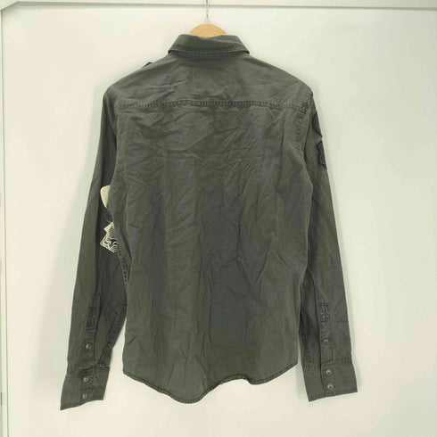 フォックスレーシング FOX RACING 90-00S OLD アーム スカル パッチ ミリタリー ワーク シャツ Y2K メンズ import:M