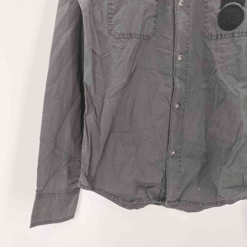 フォックスレーシング FOX RACING 90-00S OLD アーム スカル パッチ ミリタリー ワーク シャツ Y2K メンズ import:M