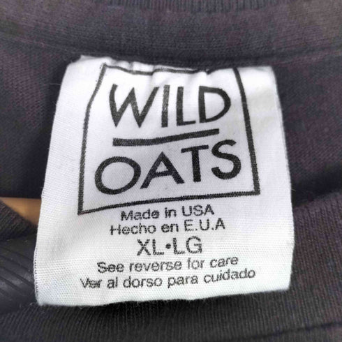 90S USA製 WILD OATSボディ 両面 USキャラクタープリント クルーネック S/S Tシャツ メンズ import:XL