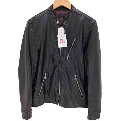 コンファーム CONFIRM フェイクレザー シングル ライダースジャケット メンズ import:M
