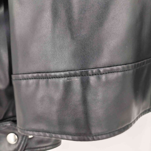コンファーム CONFIRM フェイクレザー シングル ライダースジャケット メンズ import:M