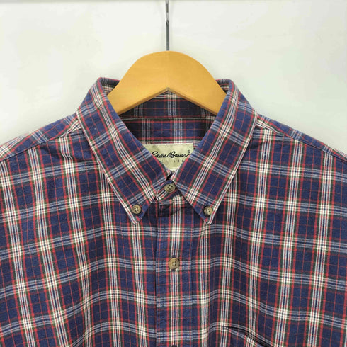 エディーバウアー Eddie Bauer 00S OLD 白タグ フランネル チェック シャツ メンズ import:L