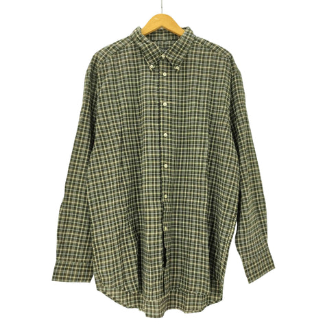 エディーバウアー Eddie Bauer インド綿 コットン フランネル チェック シャツ メンズ import:L