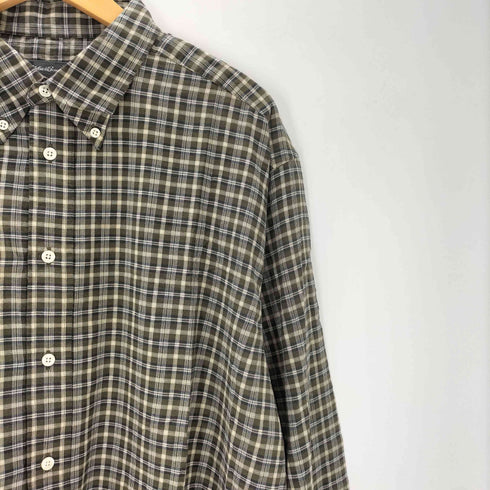 エディーバウアー Eddie Bauer インド綿 コットン フランネル チェック シャツ メンズ import:L