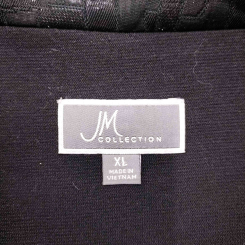 90-00S OLD 凹凸 ラメ キルト スイッチング ジップ アップ ブルゾン ジャケット ブラック Y2K メンズ import:XL
