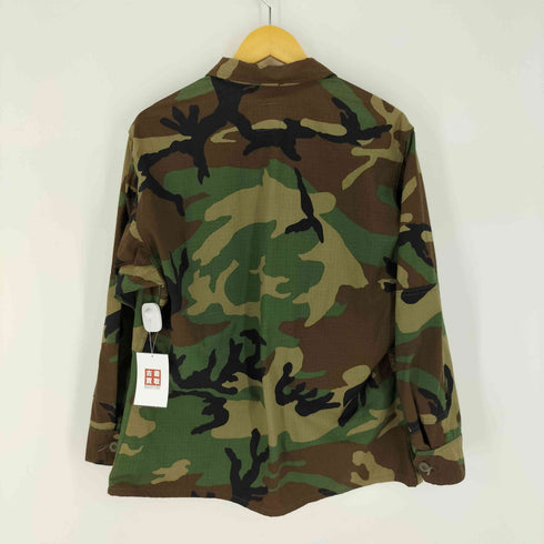 ユーエスアーミー U.S. ARMY SEABEES 刺繍 ウッドランドカモ BDU ジャケット メンズ MEDIUM X-SHORT