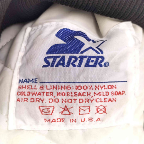 スターター STARTER 80-90S USA製 NFL 背面 ワッペンロゴ 内側キルティング スタジアム ジャンパー スタジャン メンズ import:XL