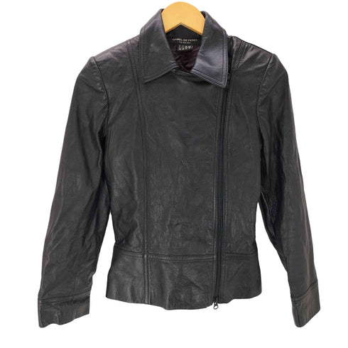 ISABEL DE PEDRO MADE IN ITALY Lamb Leather イタリア製 羊革 オール ラム レザー ダブル ライダース ジャケット Y2K レディース EUR:38