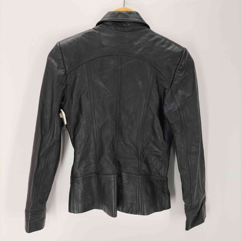 ISABEL DE PEDRO MADE IN ITALY Lamb Leather イタリア製 羊革 オール ラム レザー ダブル ライダース ジャケット Y2K レディース EUR:38