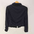 ジョルジオアルマーニ Giorgio Armani 90-00S OLD MADE IN ITALY イタリア製 変形 ダブルジップ クロップド ジャケット ブラック LAMPO ジップ Y2K レディース