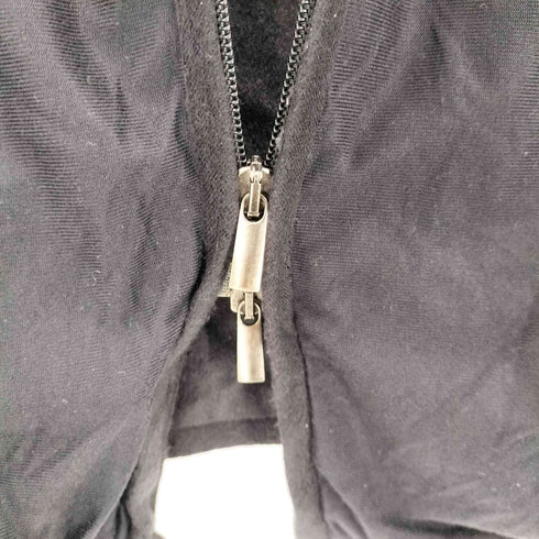 ジョルジオアルマーニ Giorgio Armani 90-00S OLD MADE IN ITALY イタリア製 変形 ダブルジップ クロップド ジャケット ブラック LAMPO ジップ Y2K レディース