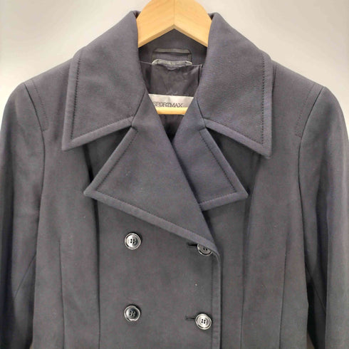 スポーツマックス SPORTMAX by Max Mara MADE IN ITALY イタリア製 ダブル バルマカーン ステンカラー ロング コート レディース EUR:38
