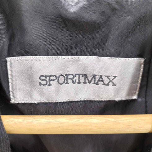 スポーツマックス SPORTMAX by Max Mara MADE IN ITALY イタリア製 ダブル バルマカーン ステンカラー ロング コート レディース EUR:38