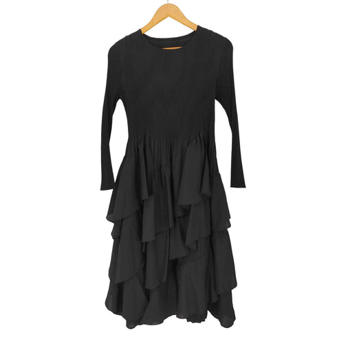 ebo ny フラワー プリーツワンピース レディース M-L