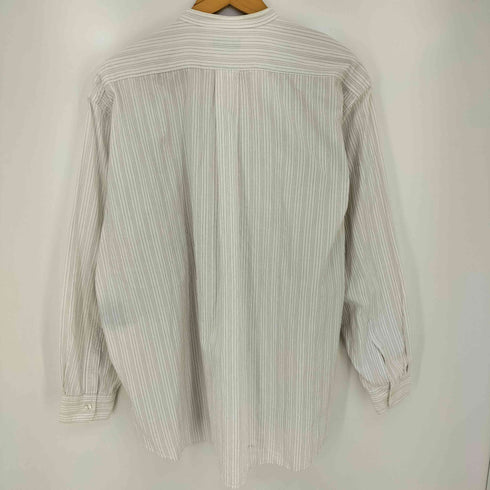 コムデギャルソンオムプリュス COMME des GARCONS HOMME PLUS バンドカラーシングルポケット長袖ストライプシャツ メンズ