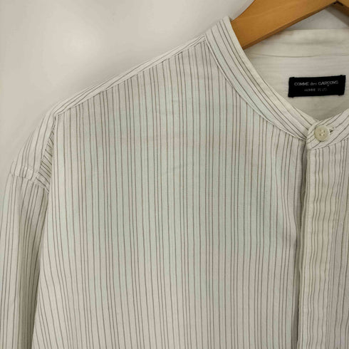 コムデギャルソンオムプリュス COMME des GARCONS HOMME PLUS バンドカラーシングルポケット長袖ストライプシャツ メンズ