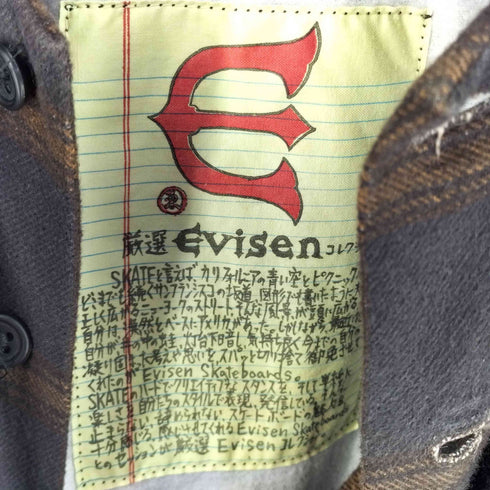 エビセンスケートボーズ Evisen skateboards 18AW STRANGER SHIRT コットンネルチェックシャツ メンズ M