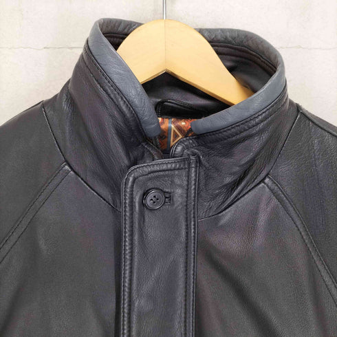 VARIO MAX ヴァリオマックス lamb leather ラムレザー 羊革 スタンドカラー カーコート メンズ LL
