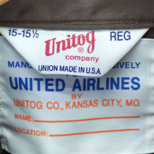 ユニトグ Unitog USA製 エアラインワークシャツ メンズ 15-15 1/2