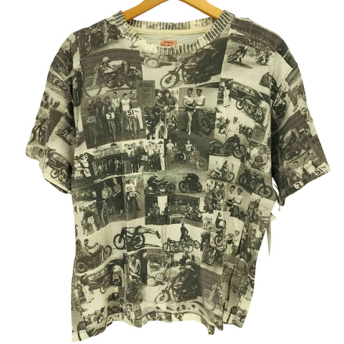 クッシュマン CUSHMAN UNIONMADE MOTERCYCLE フルプリント Tシャツ メンズ import:L