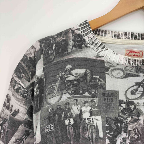 クッシュマン CUSHMAN UNIONMADE MOTERCYCLE フルプリント Tシャツ メンズ import:L