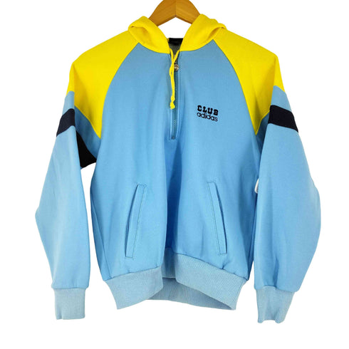 アディダス adidas 70-80s デサント社 ハーフジップ パーカー レディース 160