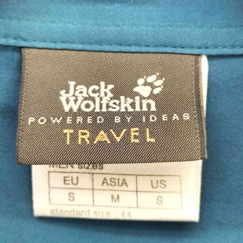 ジャックウルフスキン JACK WOLFSKIN ロゴ刺繍 レギュラーカラー半袖シャツ メンズ import:M