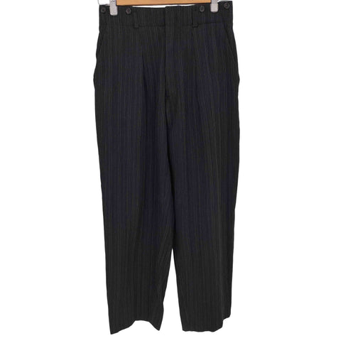 コムデギャルソンオム COMME des GARCONS HOMME 90-00s 金文字タグ ボタンフライ ウールプリーツ2タックスラックス メンズ JPN:S