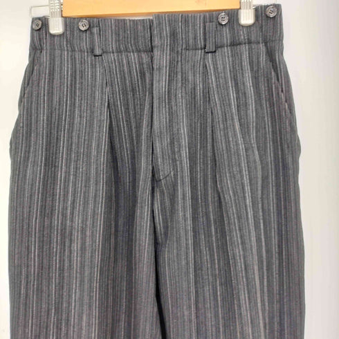 コムデギャルソンオム COMME des GARCONS HOMME 90-00s 金文字タグ ボタンフライ ウールプリーツ2タックスラックス メンズ JPN:S
