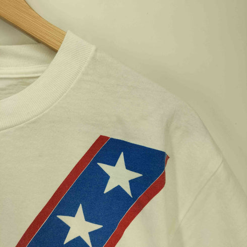 オールスポーツ ALL sport 90s USA製 MAX WEIGHT 裾袖シングルステッチ V スター 両面プリント 半袖Tシャツ メンズ import:M