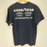 90~00S 2枚タグ USA製 anvilボディ ウィングフット GOOD YEAR 両面プリント 半袖Tシャツ ナス紺 フェード メンズ import:M