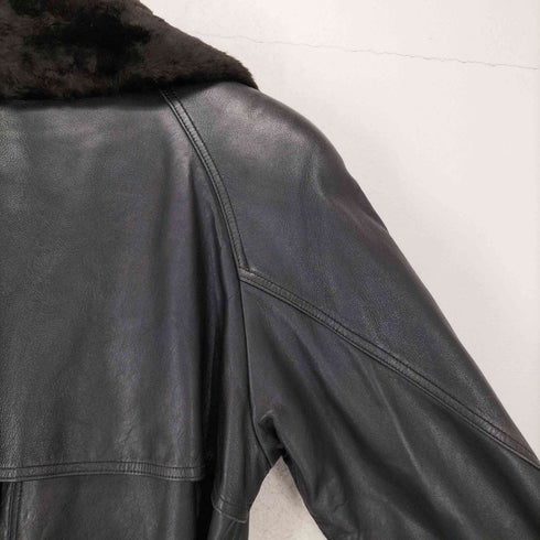 lamb leather ラムレザー 羊革 襟ファー トレンチコート メンズ