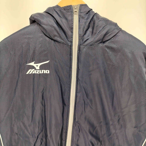 ミズノ MIZUNO 中綿 ロゴプリント ジップアップ フーデッド ベンチコート メンズ FREE