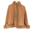 cashmere カシミヤ混 ファー ジャケット レディース M