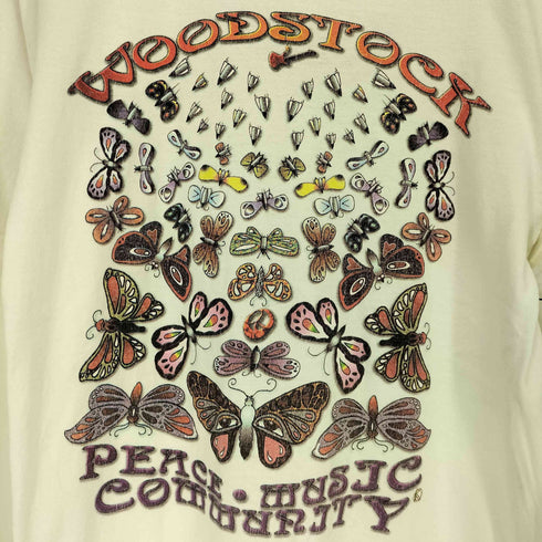 ギルダン GILDAN 00s HEAVY WEIGHT COTTON WOODSTOC 蝶 両面プリント 半袖Tシャツ メンズ import:M