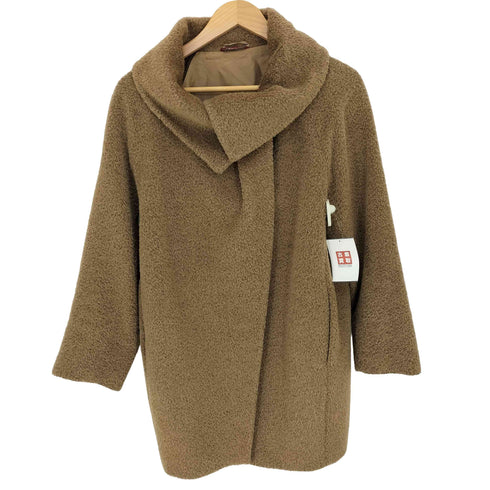 マックスマーラステュディオ MAX MARA STUDIO アルパカ ウール混 ビッグカラー シャギーコート レディース US:0-2