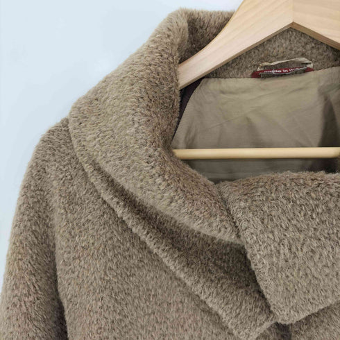 マックスマーラステュディオ MAX MARA STUDIO アルパカ ウール混 ビッグカラー シャギーコート レディース US:0-2