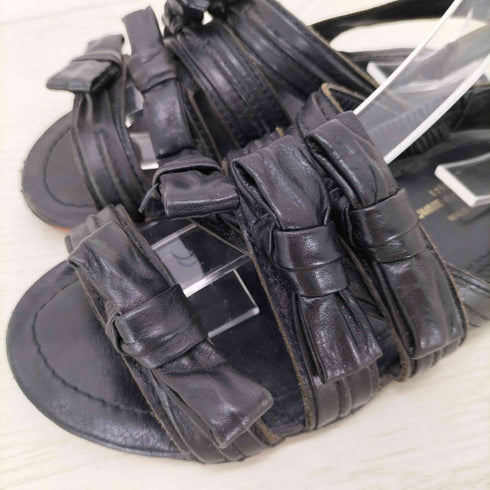 トリココムデギャルソン tricot COMME des GARCONS リボンストラップ レザー サンダル レディース